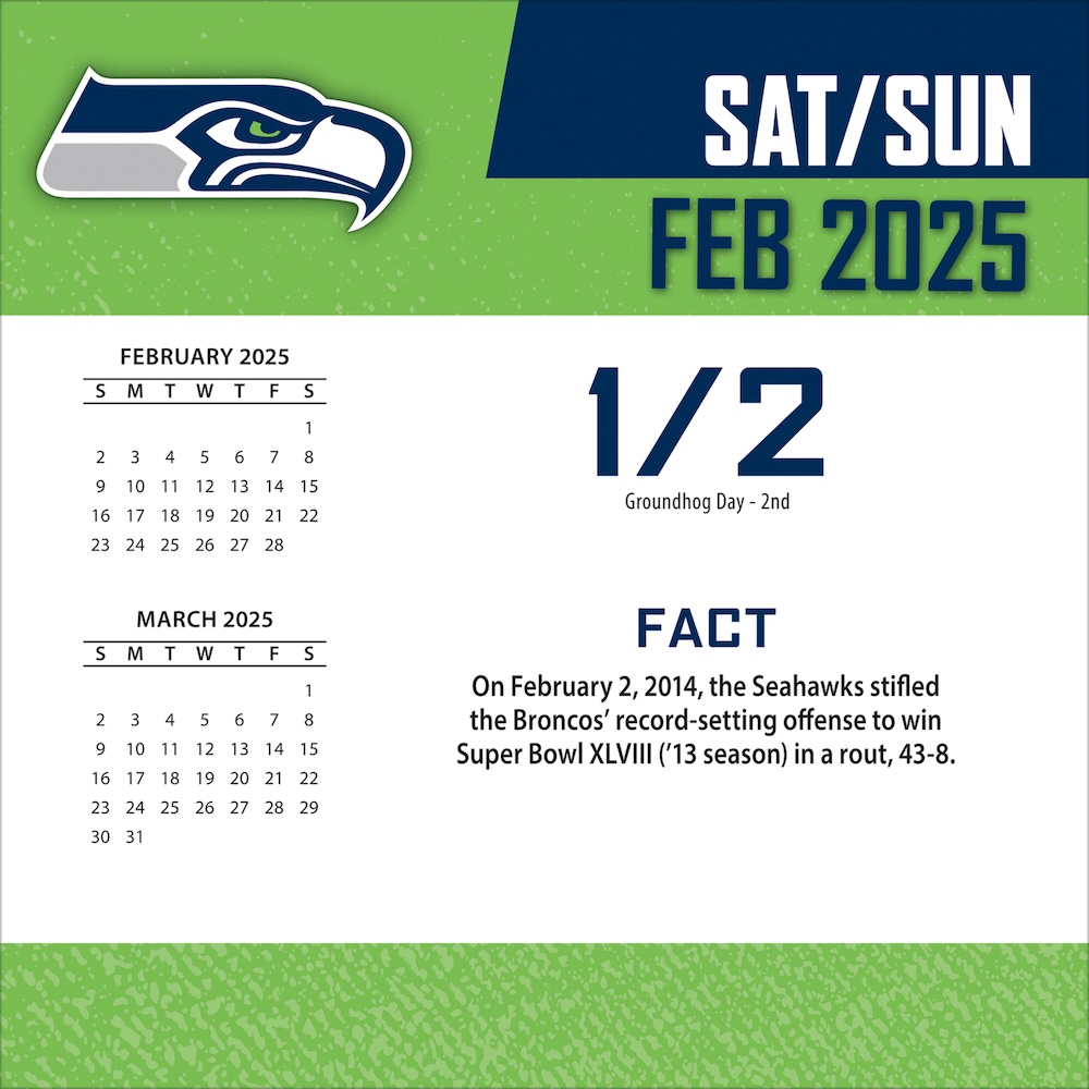 Seattle Seahawks 2025 NFL Page-A-Day Box Calendar