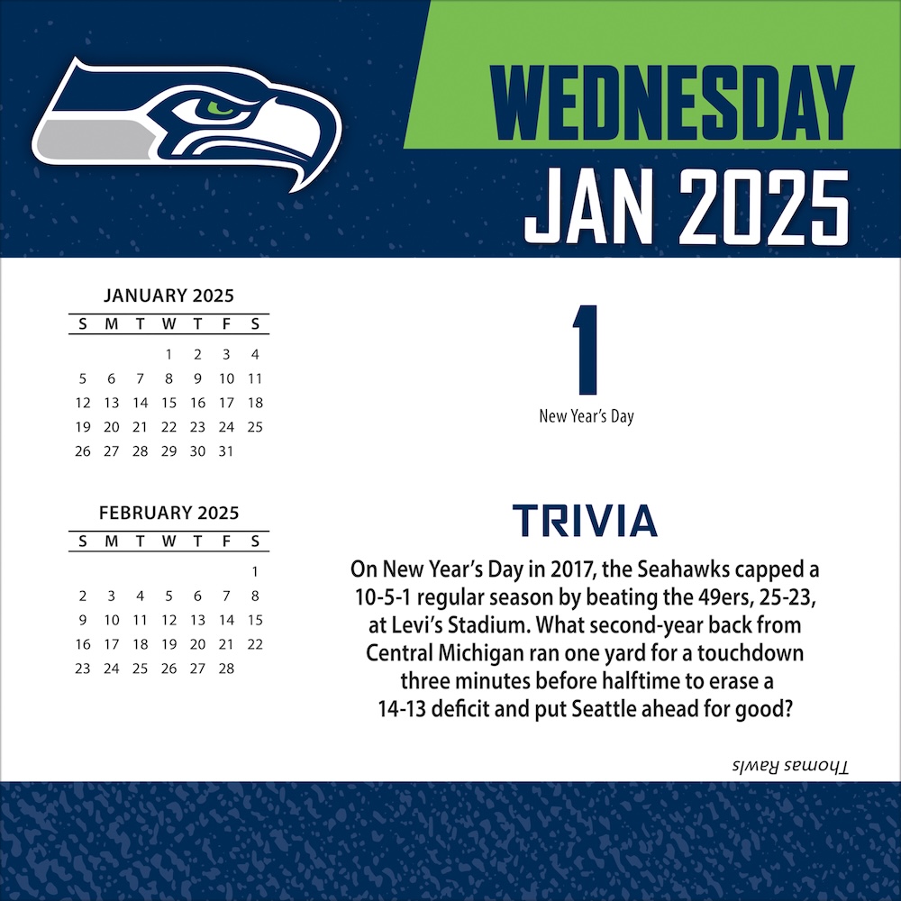 Seattle Seahawks 2025 NFL Page-A-Day Box Calendar