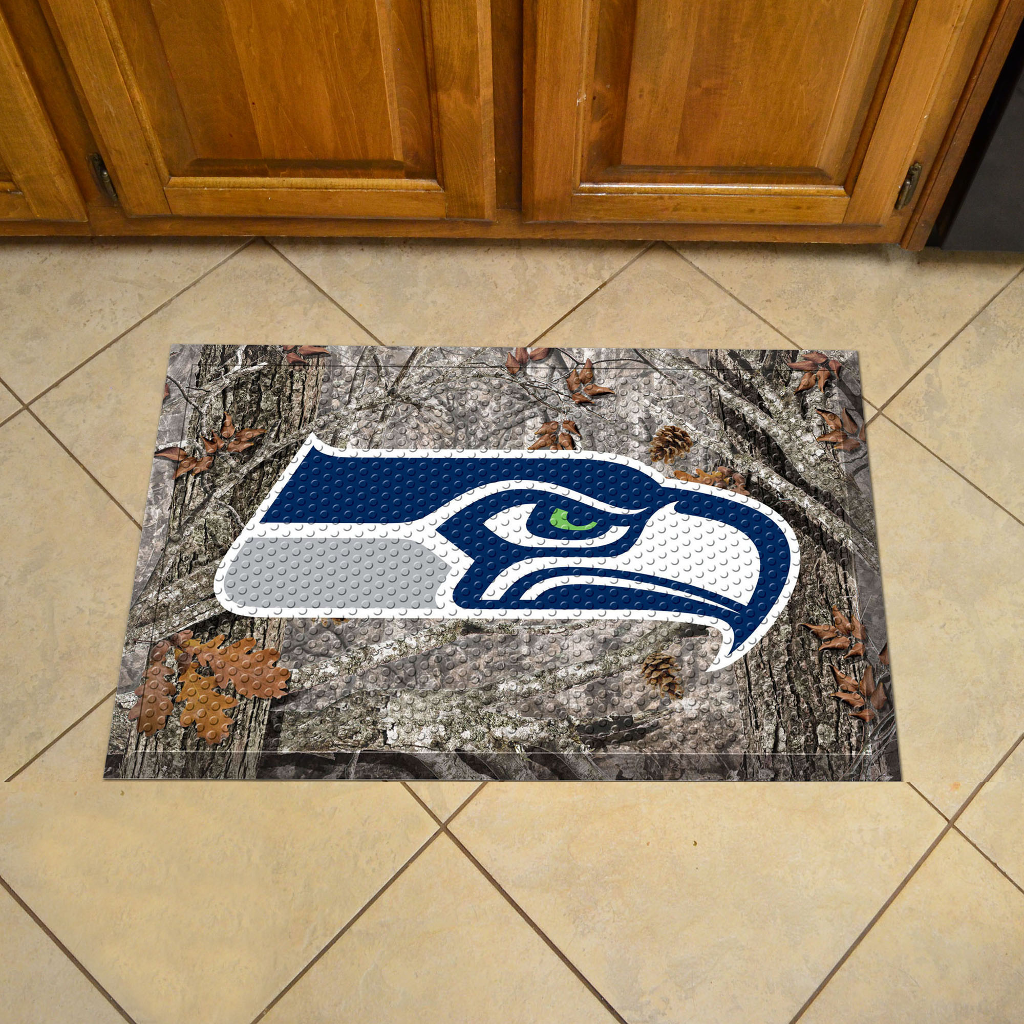 Seattle Seahawks Camo Style SCRAPER Door Mat