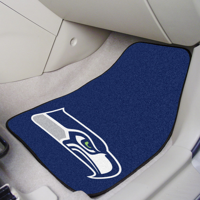 Seattle Seahawks Car Floor Mats 18 x 27 Carpeted-Pair