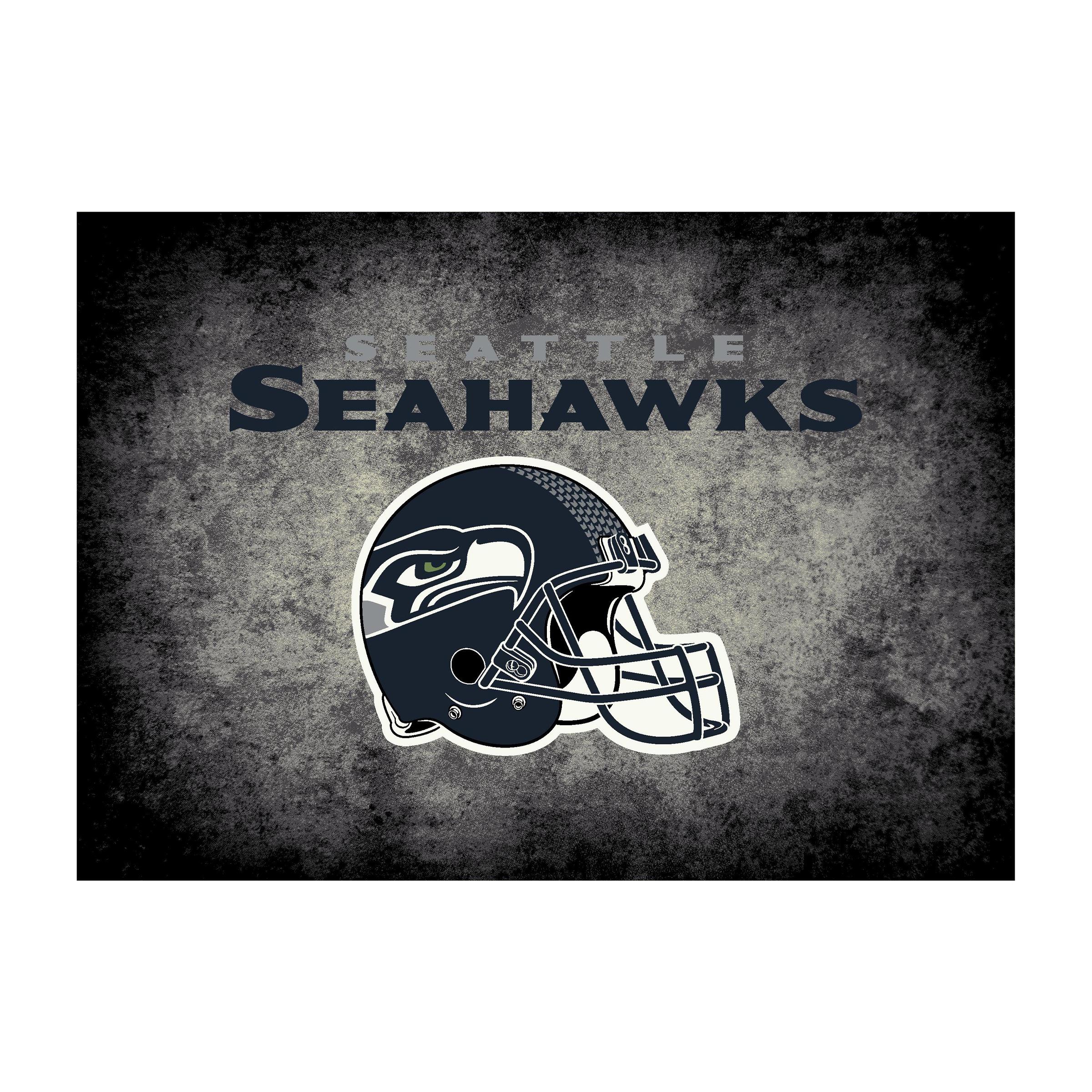 Seattle Seahawks 8 X 11 DISTRESSED Rug