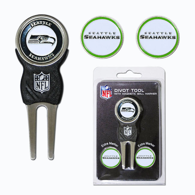 Seattle Seahawks 3 Marker Signature Divot Tool Pack