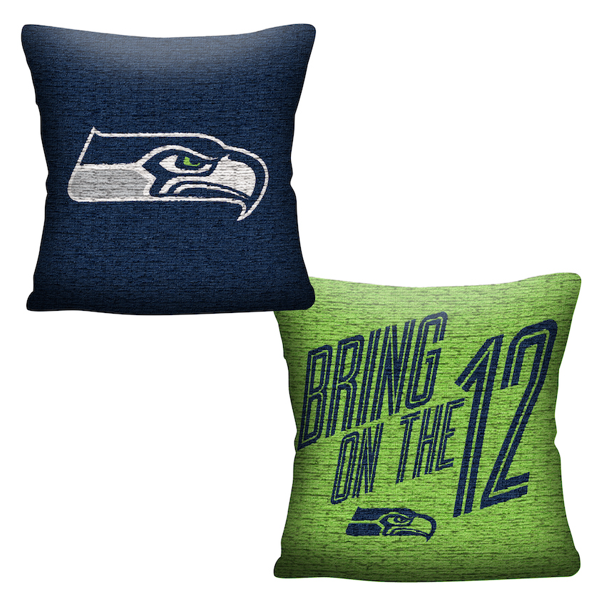 Seattle Seahawks Double Sided INVERT Woven Pillow