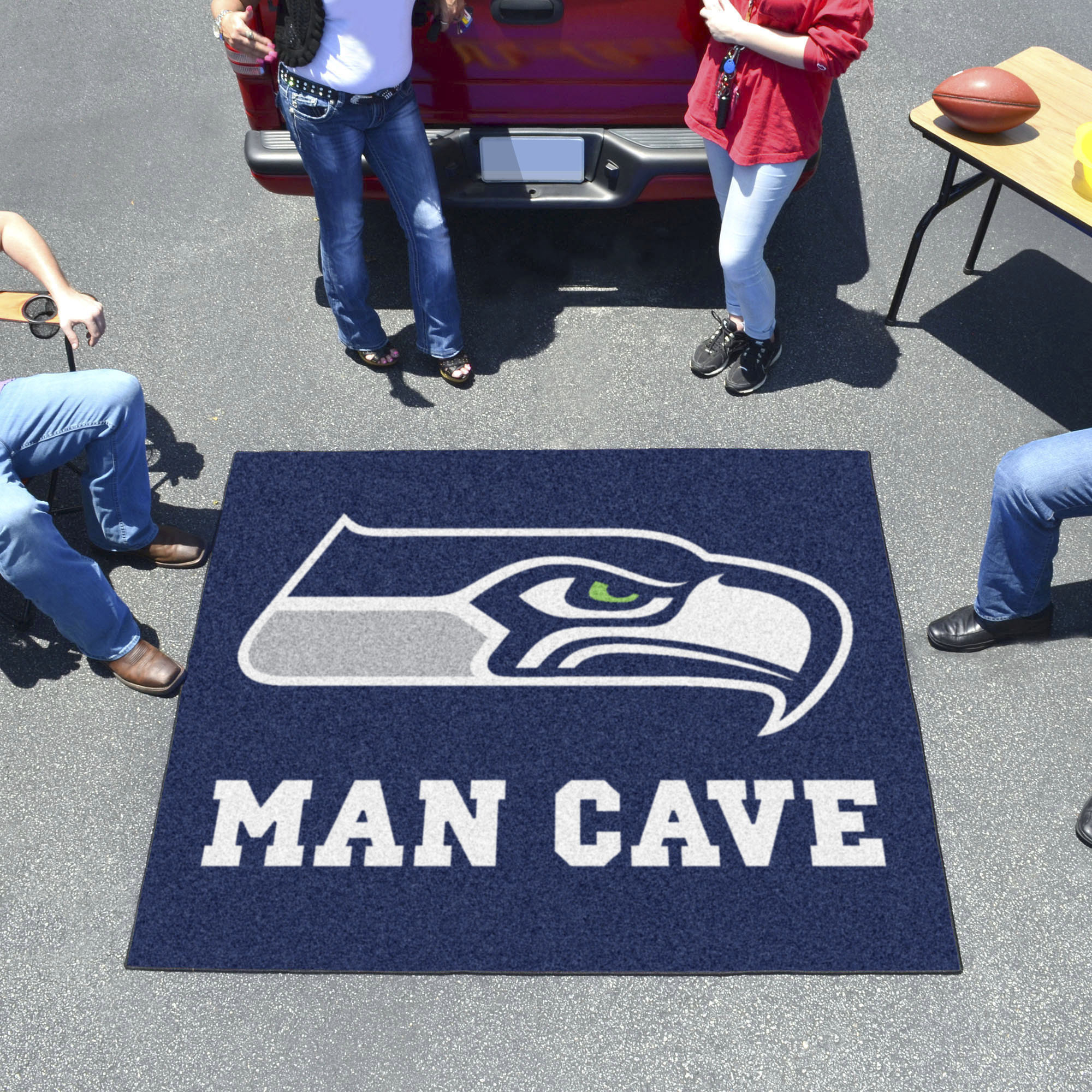 Seattle Seahawks MAN CAVE TAILGATER 60 x 72 Rug