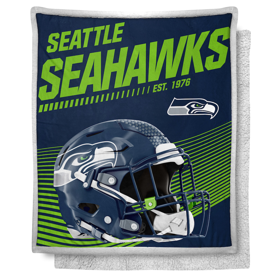 Seattle Seahawks Mink SHERPA Throw Blanket