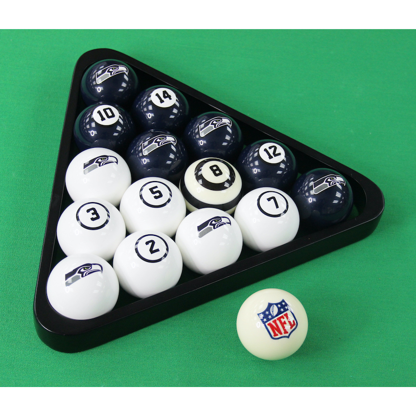 Seattle Seahawks Billiard Ball Set with Numbers