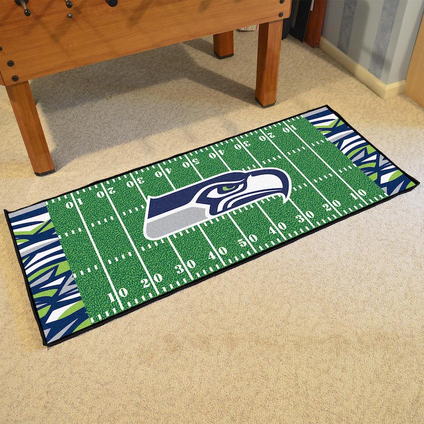 Seattle Seahawks 30 x 72 Quick Snap Football Field Carpet Runner