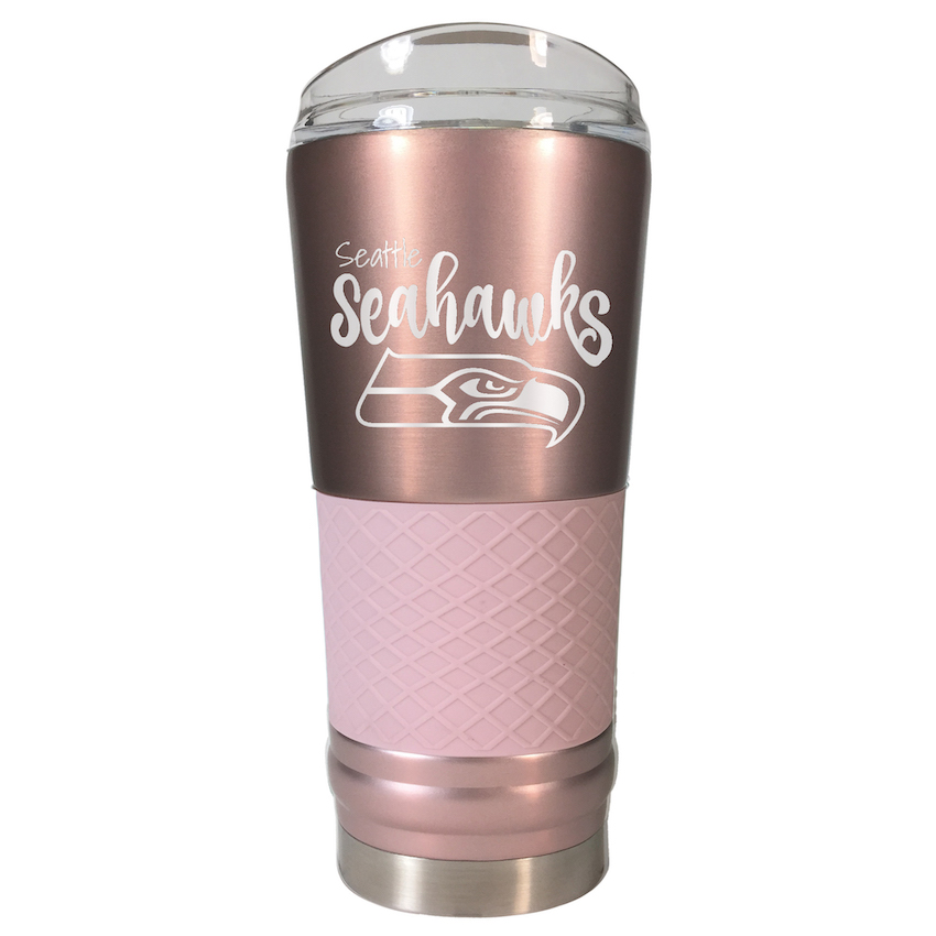 Seattle Seahawks 24 oz Rose Gold Draft Travel Tumbler