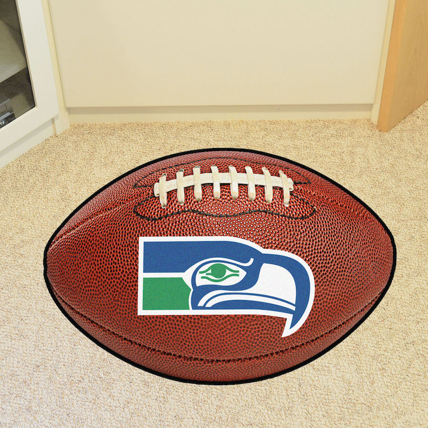 Seattle Seahawks Vintage 22 x 35 Football Mat Throwback Logo