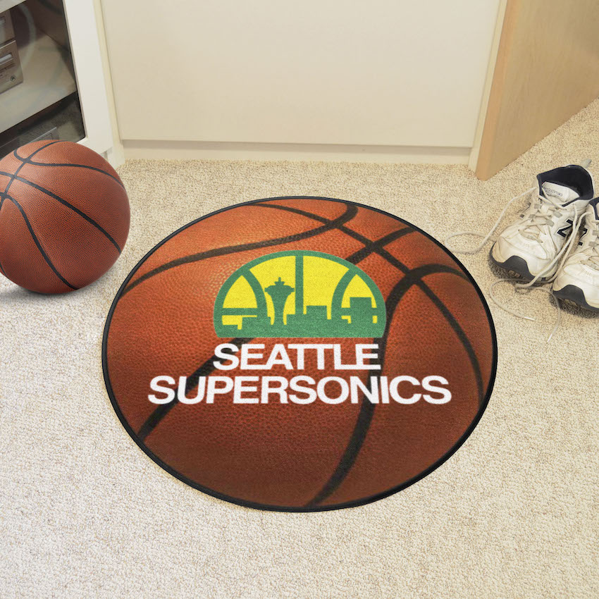 Seattle Supersonics Vintage Basketball Mat - Throwback Logo