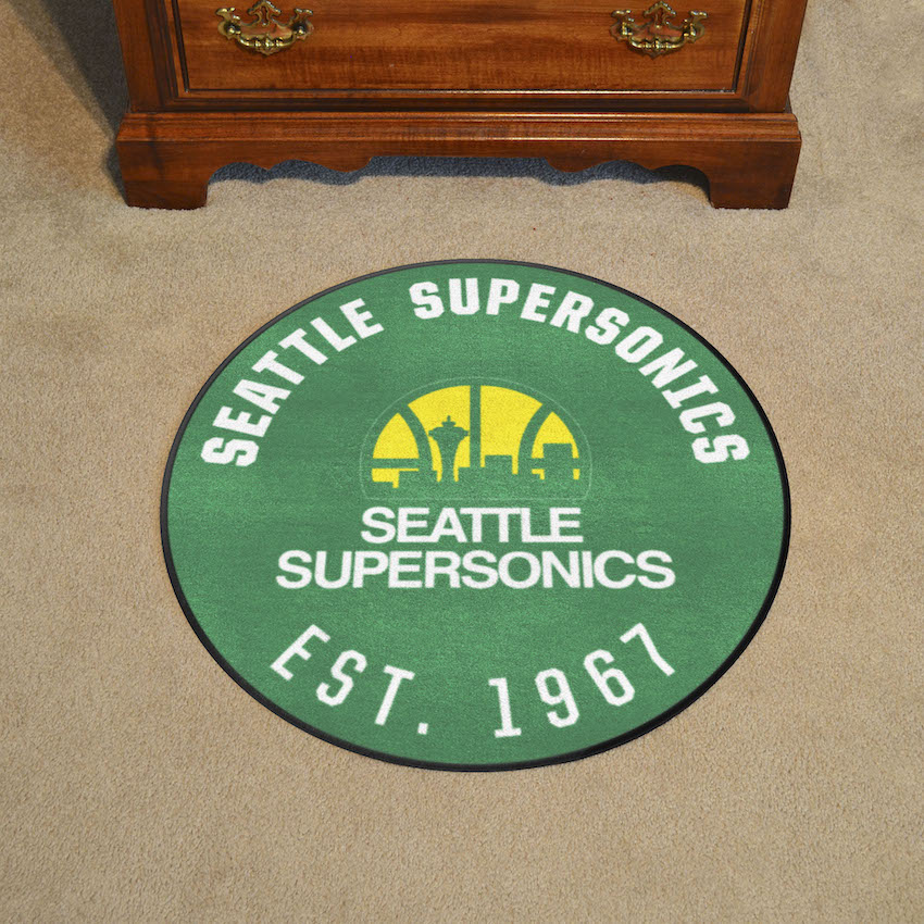 Seattle Supersonics Vintage Roundel Mat - Throwback Logo