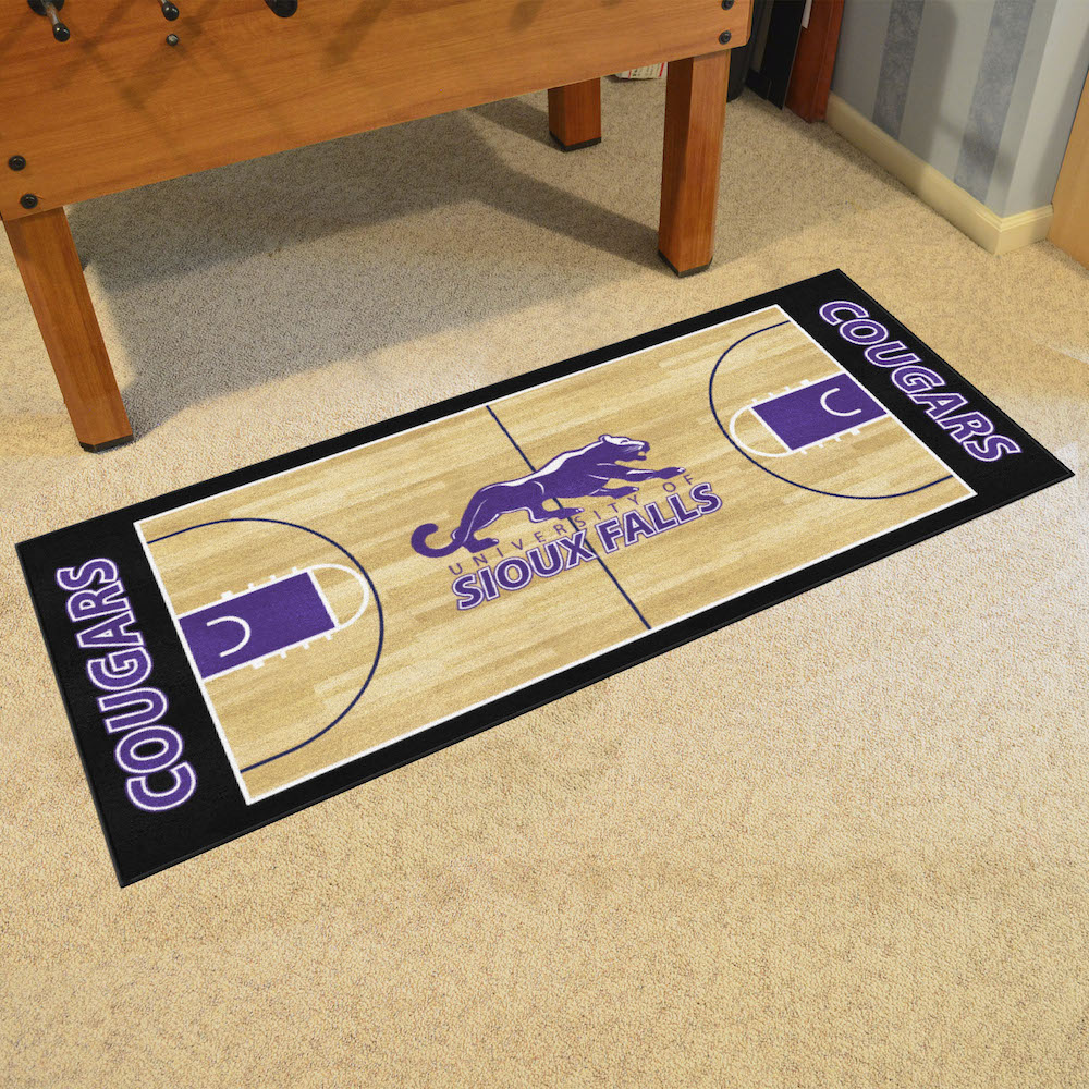 Sioux Falls Cougars 30 x 72 Basketball Court Carpet Runner