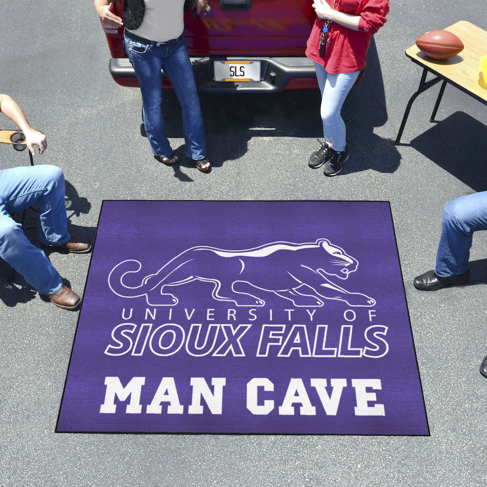 Sioux Falls Cougars MAN CAVE TAILGATER 60 x 72 Rug