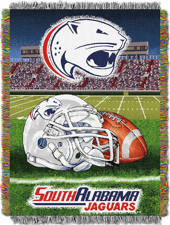 South Alabama Jaguars Home Field Advantage Series Tapestry Blanket 48 x 60