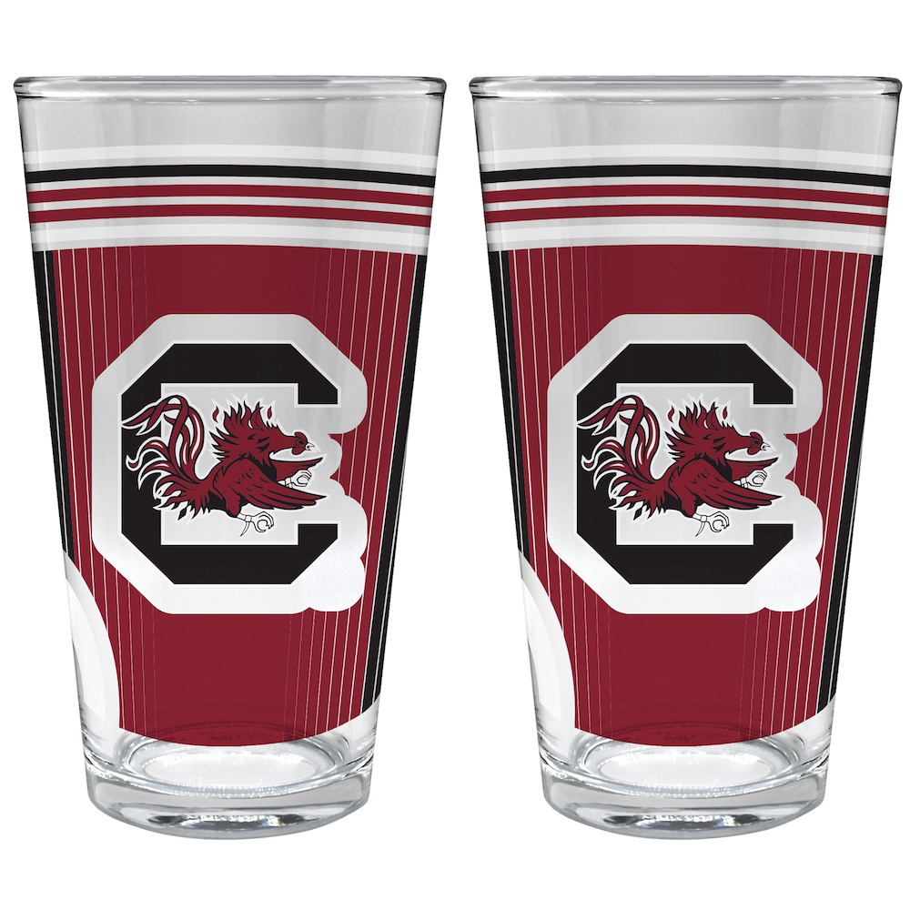 South Carolina Gamecocks COOL VIBES 2 pc Pint Glass Set