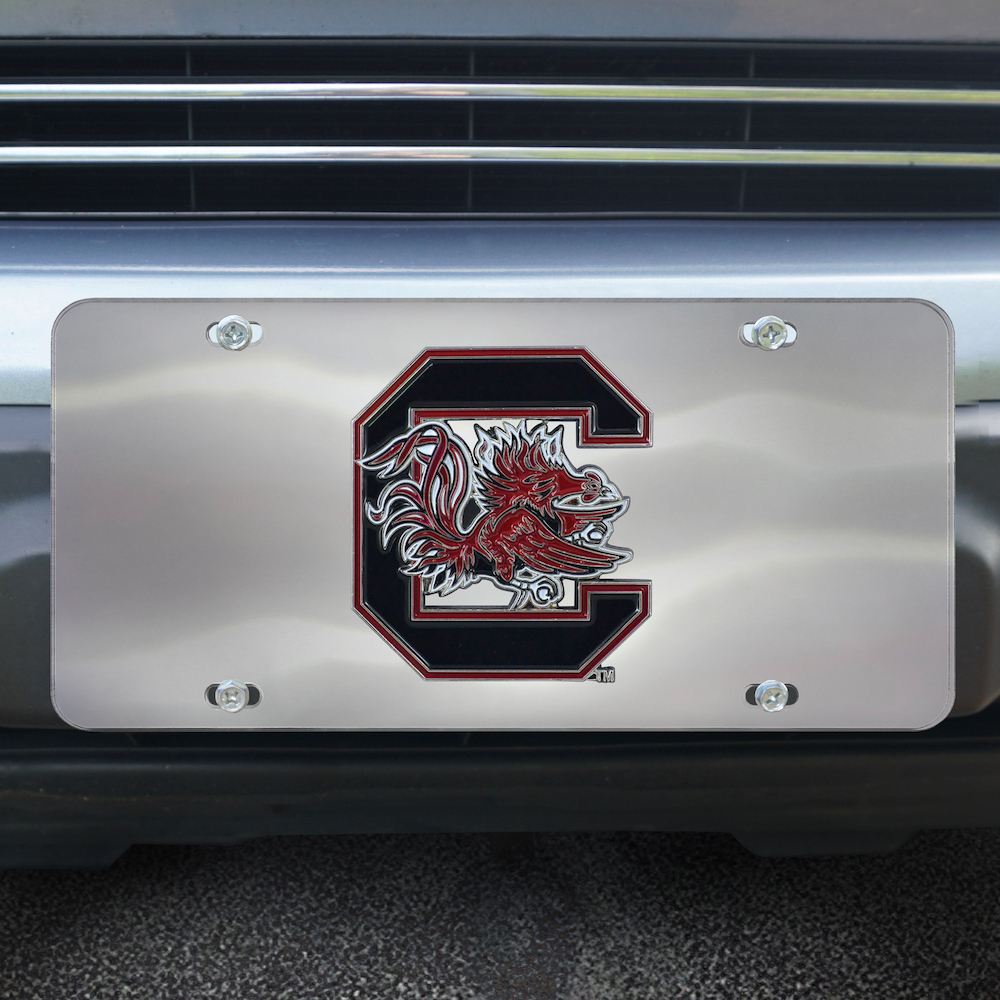 South Carolina Gamecocks Stainless Steel Die-cast License Plate