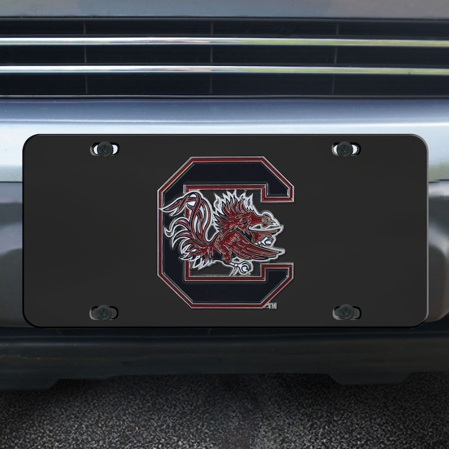 South Carolina Gamecocks Black Die-cast License Plate