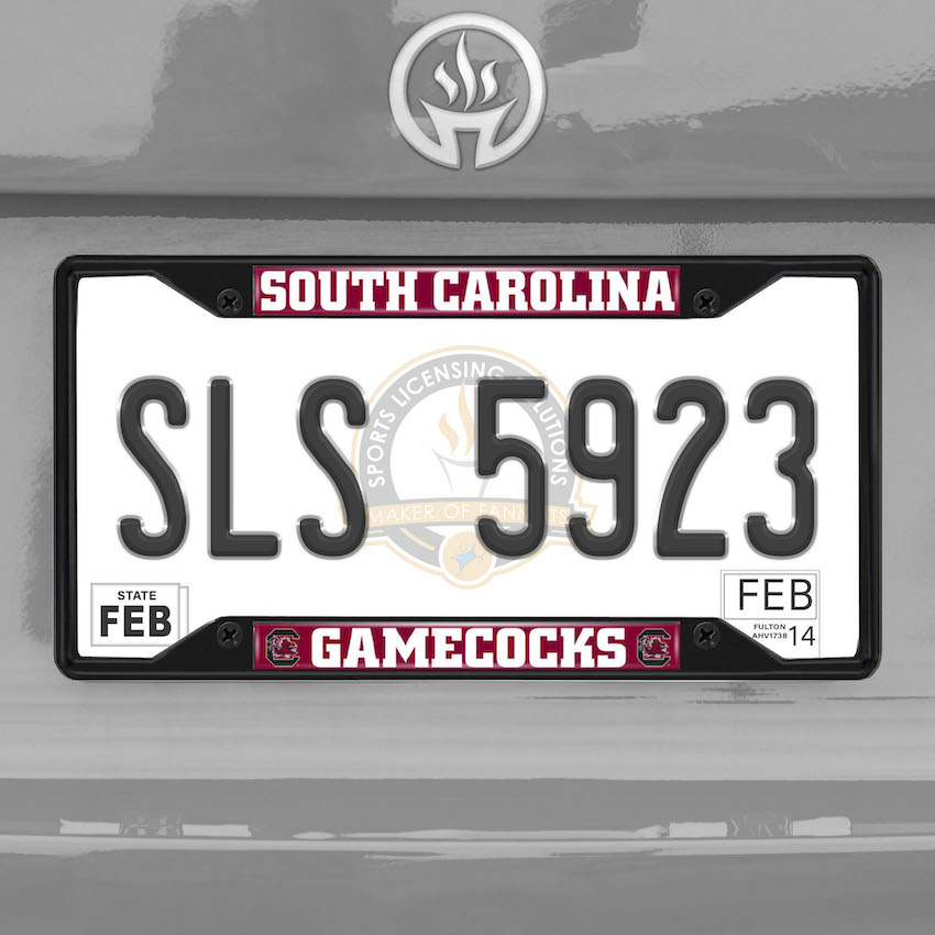 South Carolina Gamecocks Black License Plate Frame