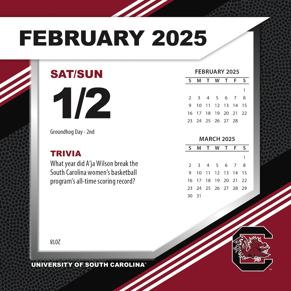 South Carolina Gamecocks 2025 NCAA Page-A-Day Box Calendar