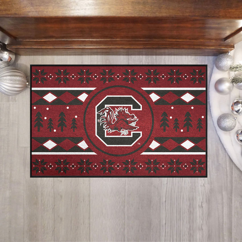 South Carolina Gamecocks HOLIDAY SWEATER 20 x 30 STARTER Floor Mat