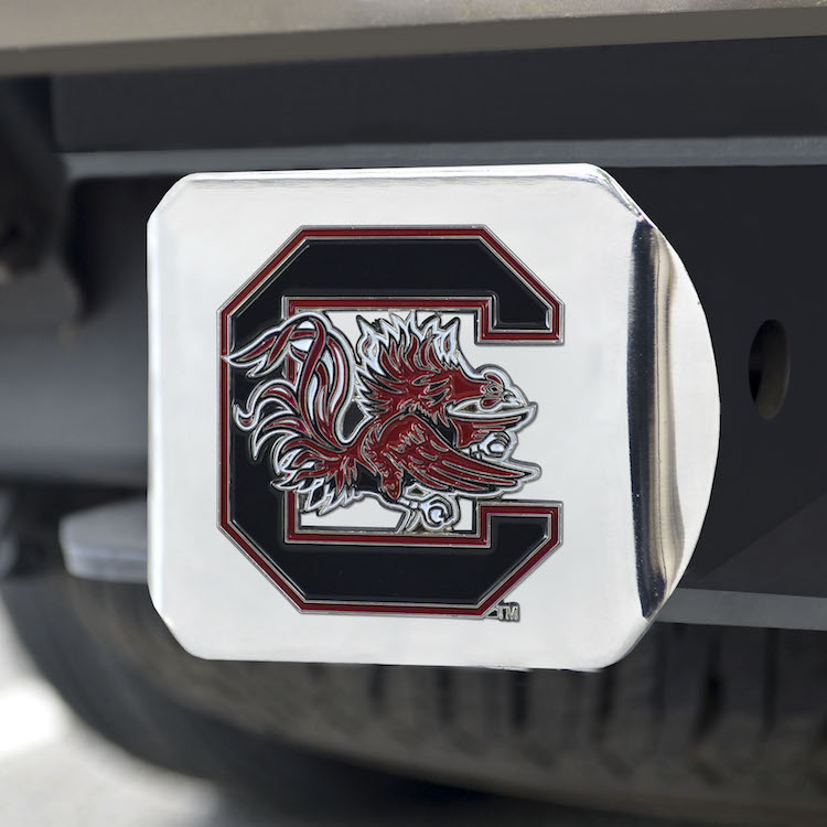 South Carolina Gamecocks Color Chrome Trailer Hitch Cover