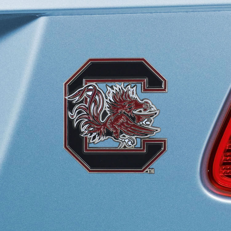 South Carolina Gamecocks Color Metal Auto Emblem