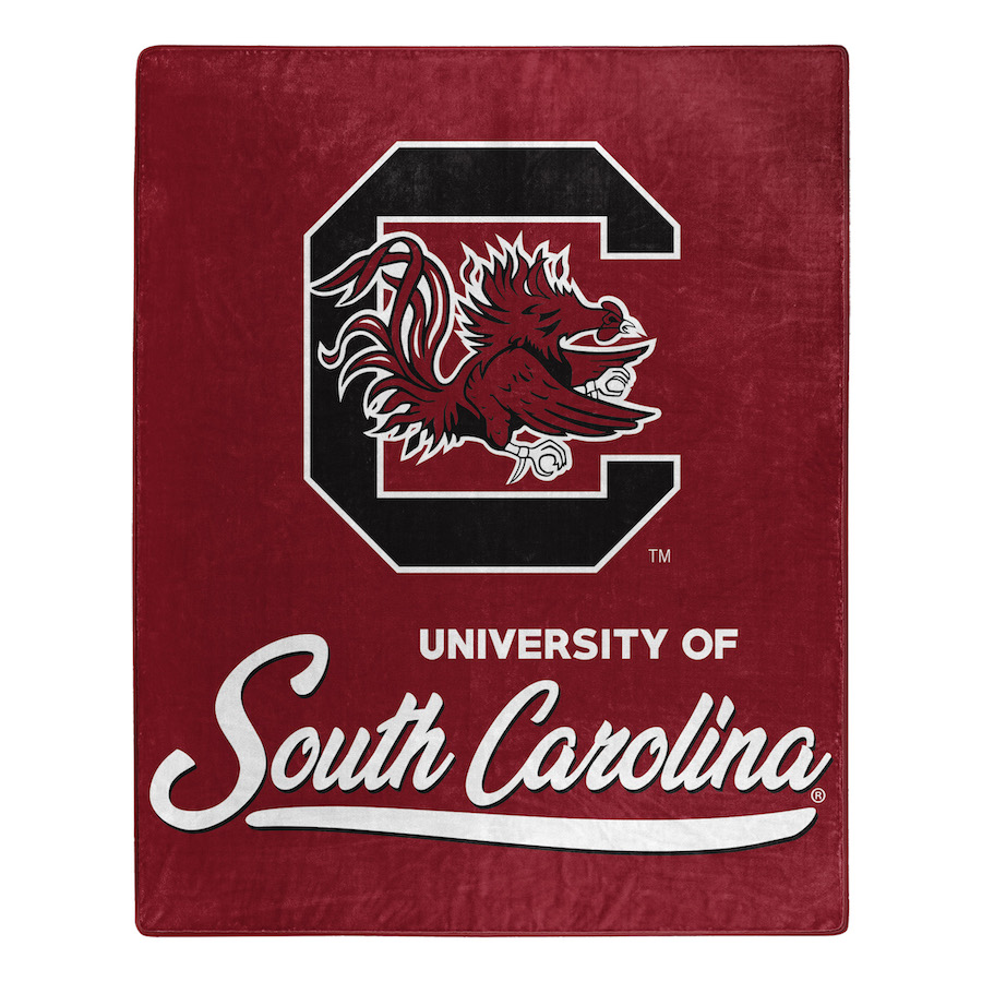 South Carolina Gamecocks Plush Fleece Raschel Blanket 50 x 60