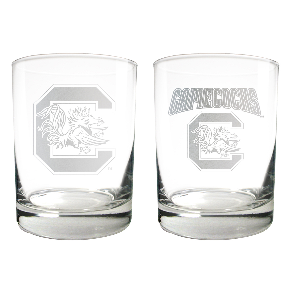 South Carolina Gamecocks 2pc Rocks Glass Set