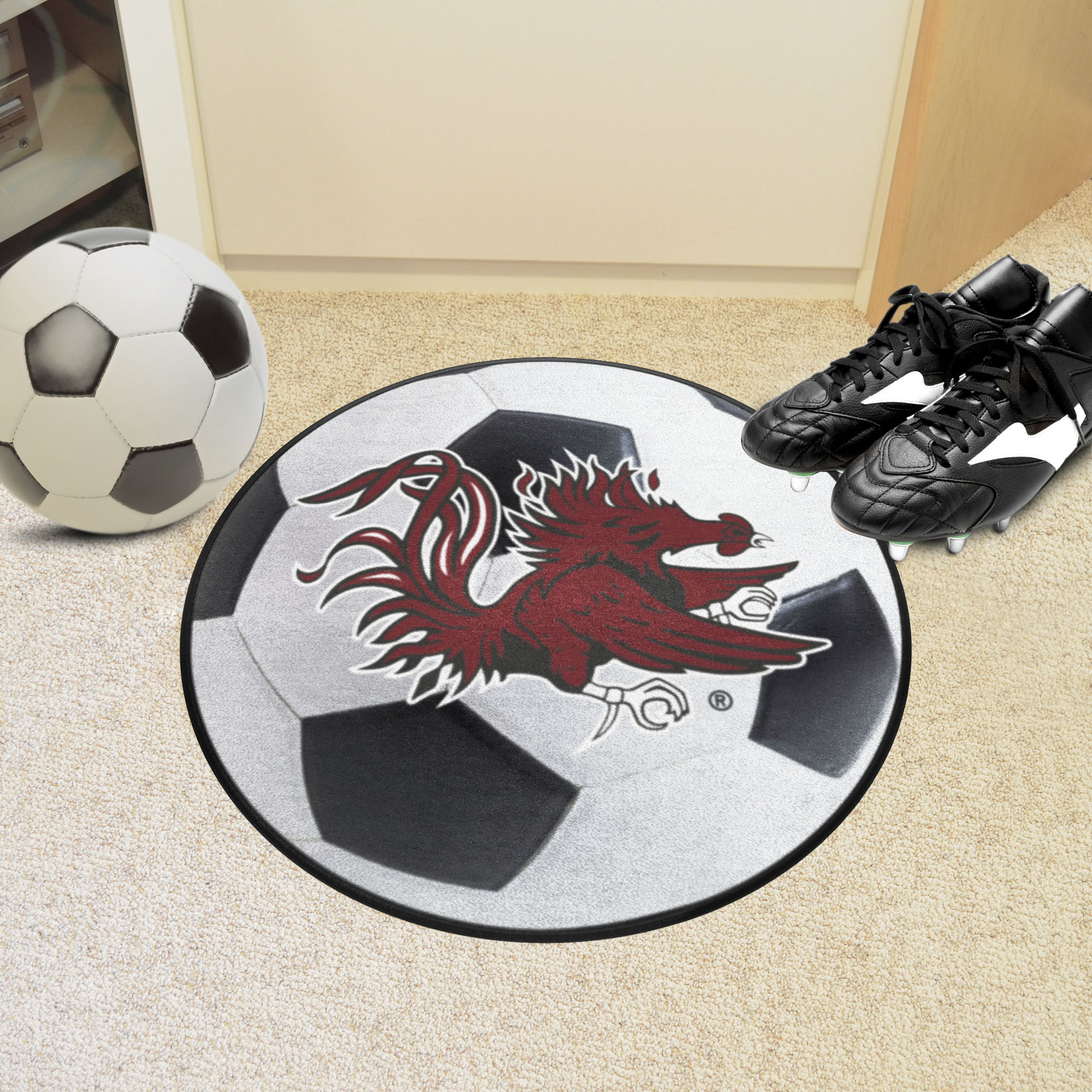 South Carolina Gamecocks SOCCER BALL Mat - Alt Logo