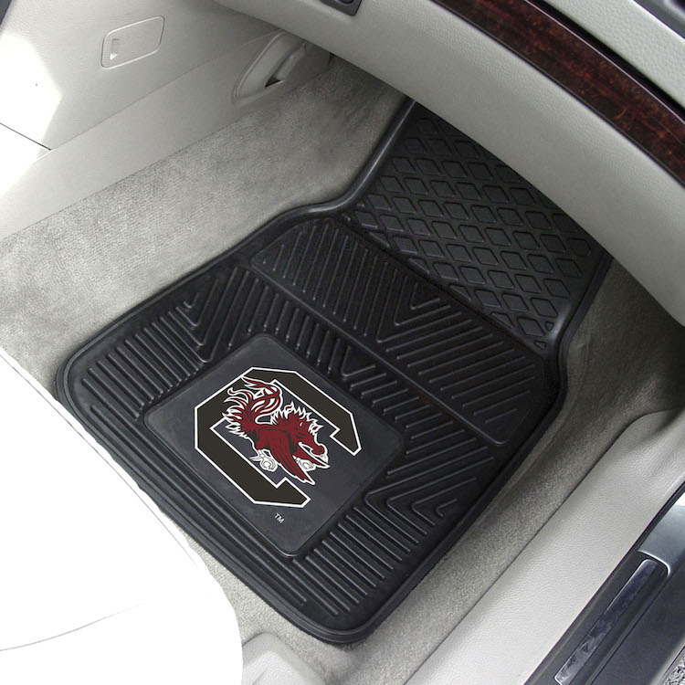 South Carolina Gamecocks Car Floor Mats 18 x 27 Heavy Duty Vinyl Pair