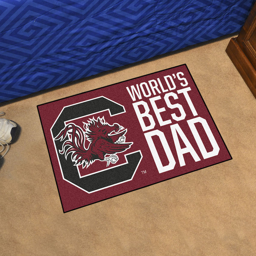 South Carolina Gamecocks 20 x 30 WORLDS BEST DAD Floor Mat