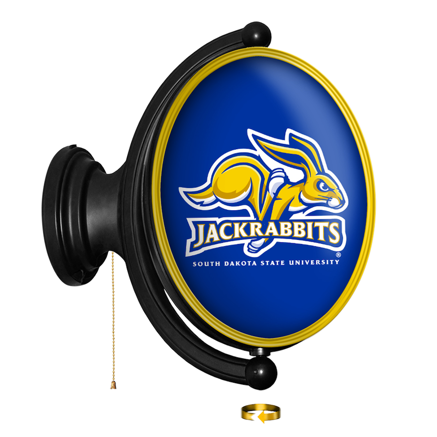 South Dakota State JackRabbits LED Rotating Wall Sign ~ OVAL