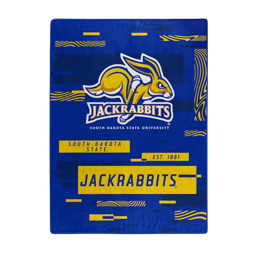 South Dakota State JackRabbits Large Plush Fleece Raschel Blanket 60 x 80