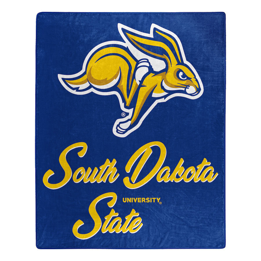 South Dakota State Jackrabbits Plush Fleece Raschel Blanket 50 x 60