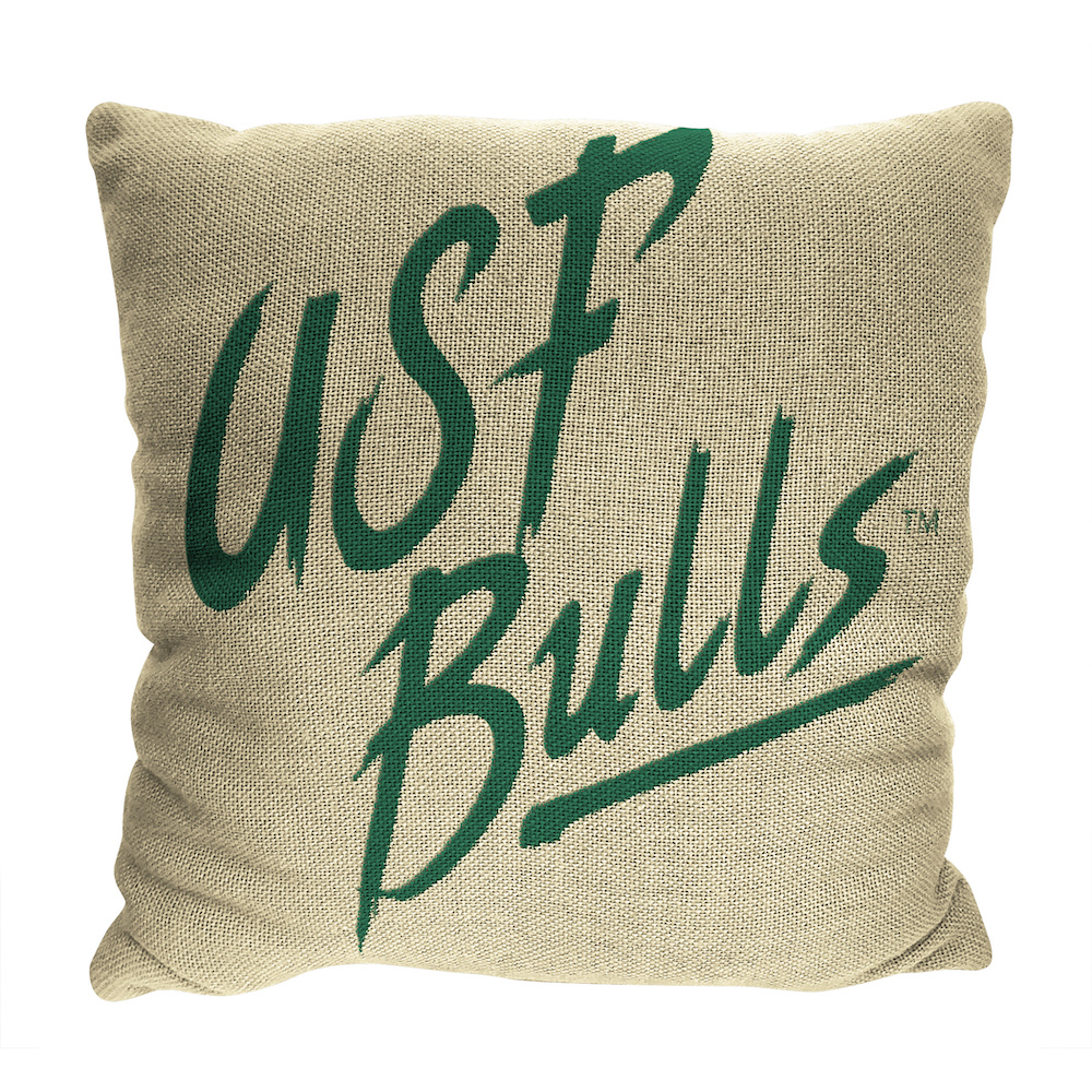 South Florida Bulls Double Sided INVERT Woven Pillow