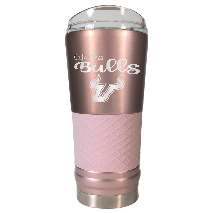 South Florida Bulls 24 oz Rose Gold Draft Travel Tumbler