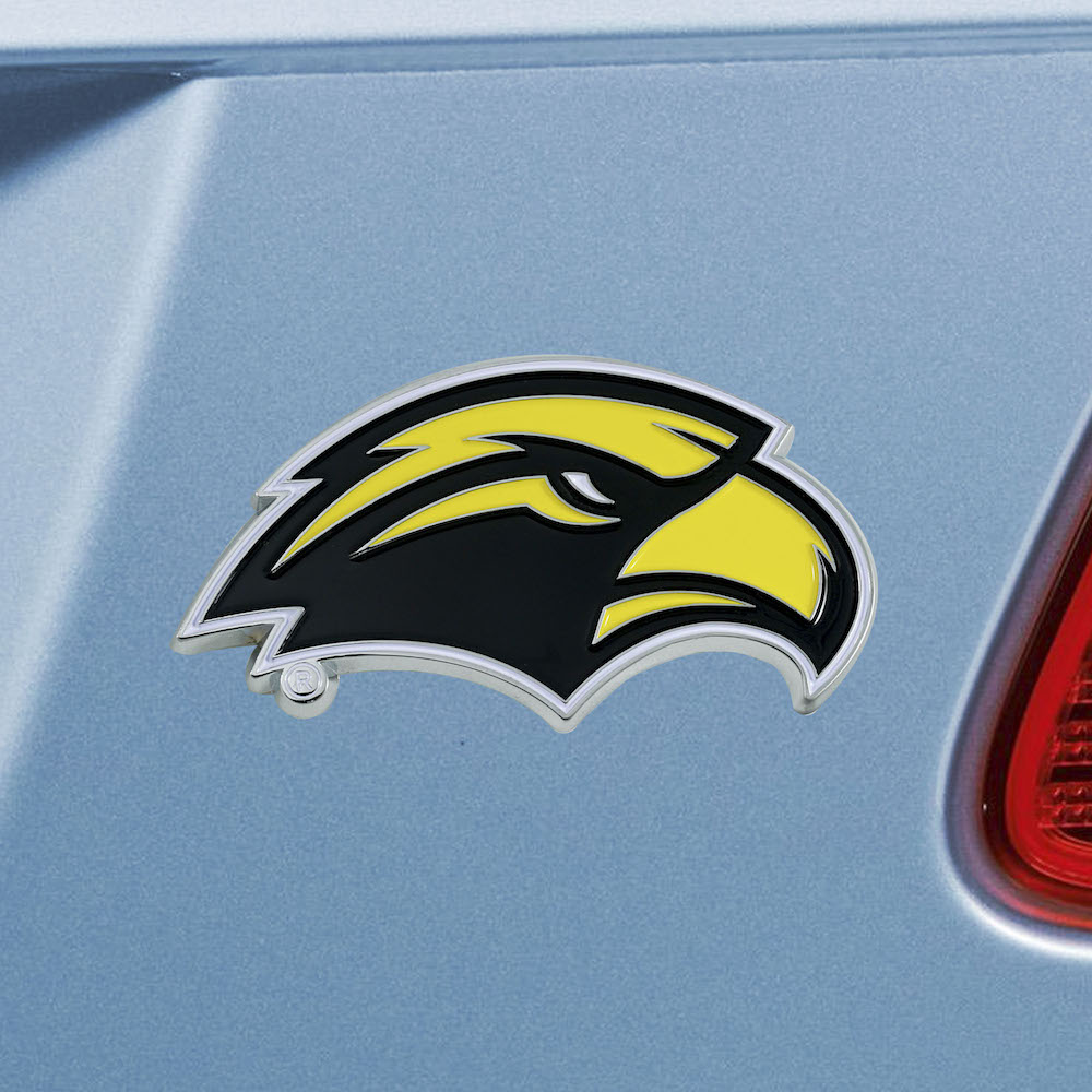 Southern Mississippi Golden Eagles Color Metal Auto Emblem