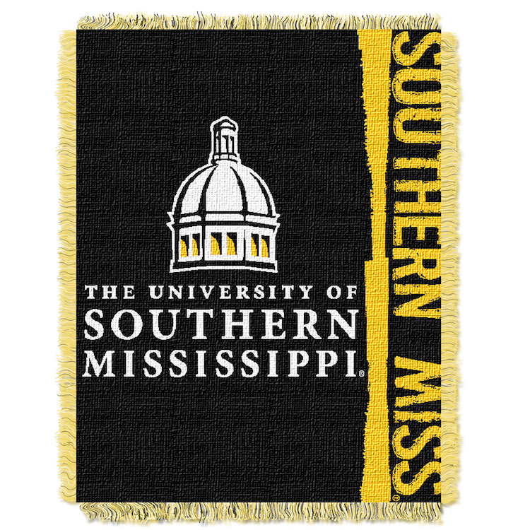 Southern Mississippi Golden Eagles Double Play Tapestry Blanket 48 x 60