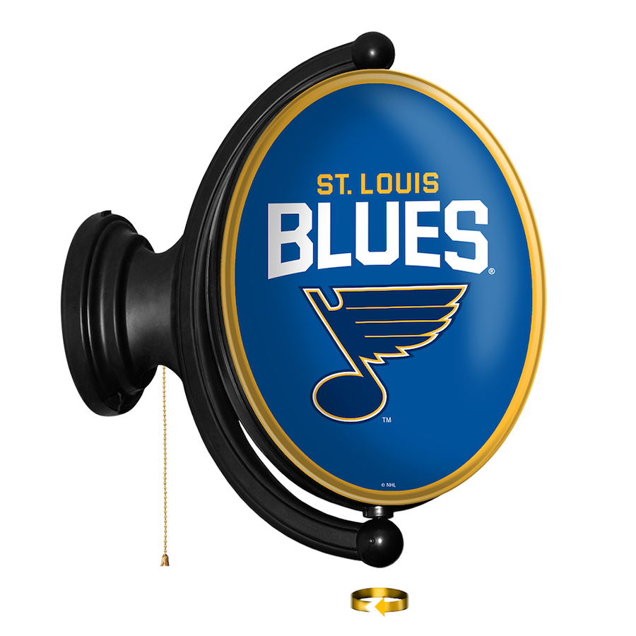 St. Louis Blues LED Rotating Wall Sign ~ OVAL