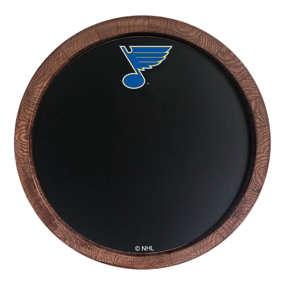 St. Louis Blues Chalkboard FAUX Barrel Top Sign