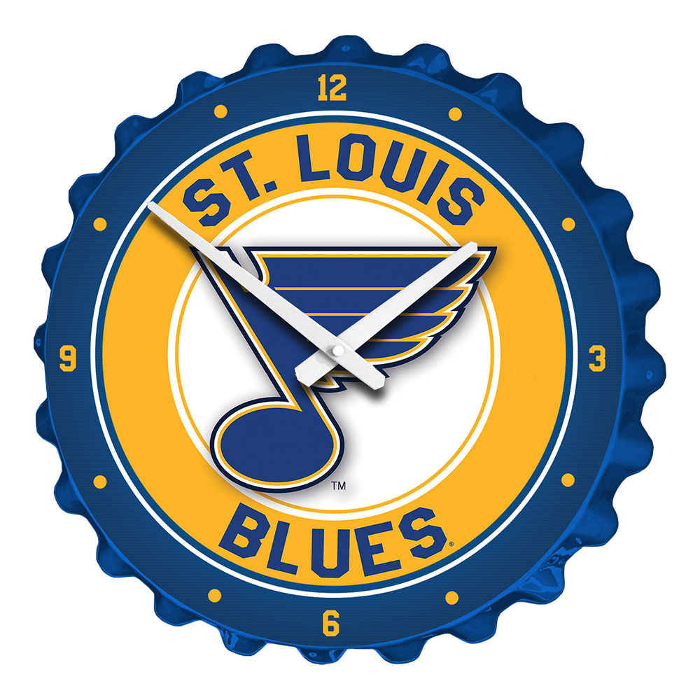 St. Louis Blues Bottle Cap Wall Clock