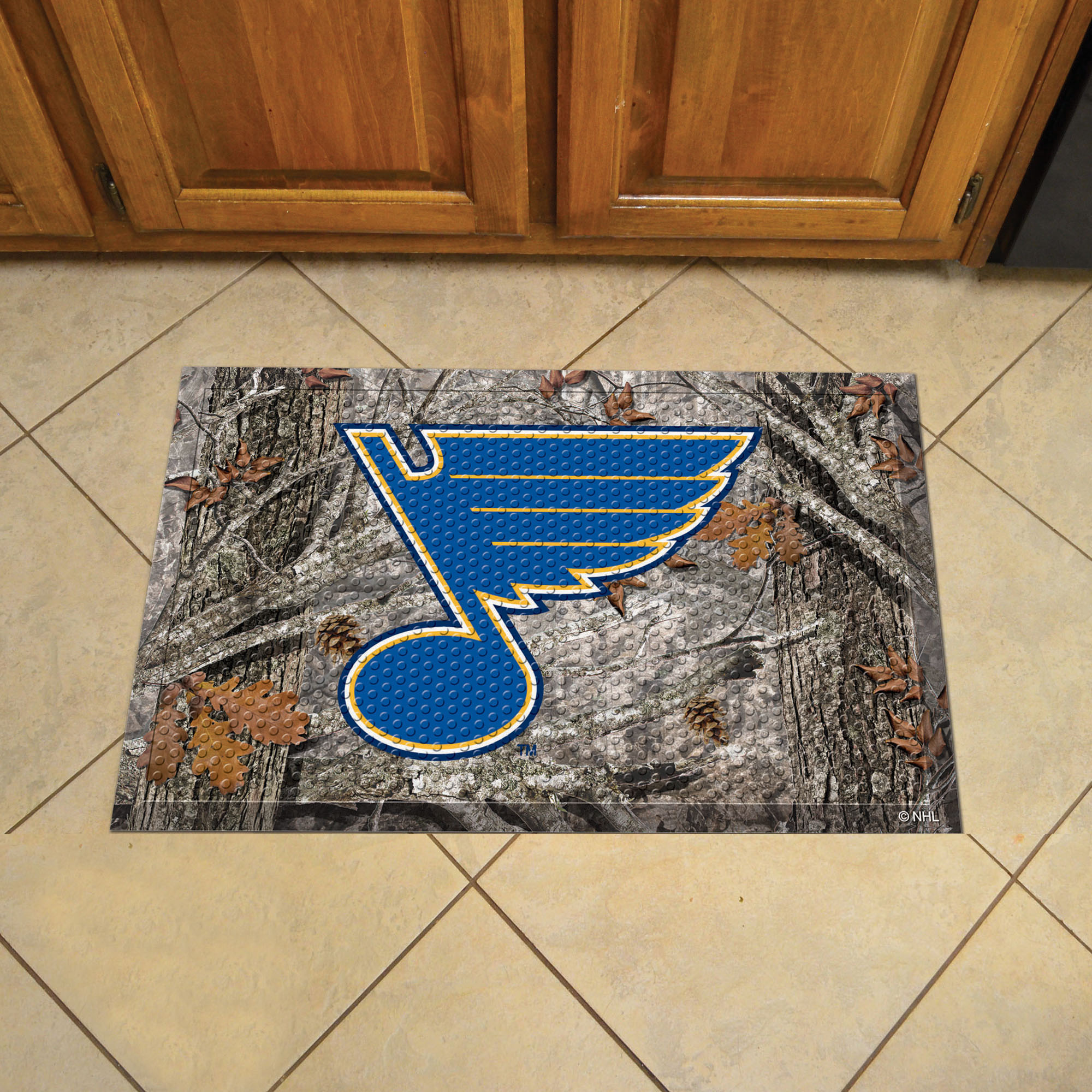 St. Louis Blues Camo Style SCRAPER Door Mat