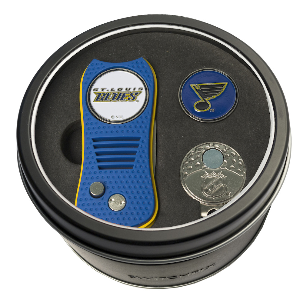 St. Louis Blues Switchblade Divot Tool Cap Clip and Ball Marker Gift Pack