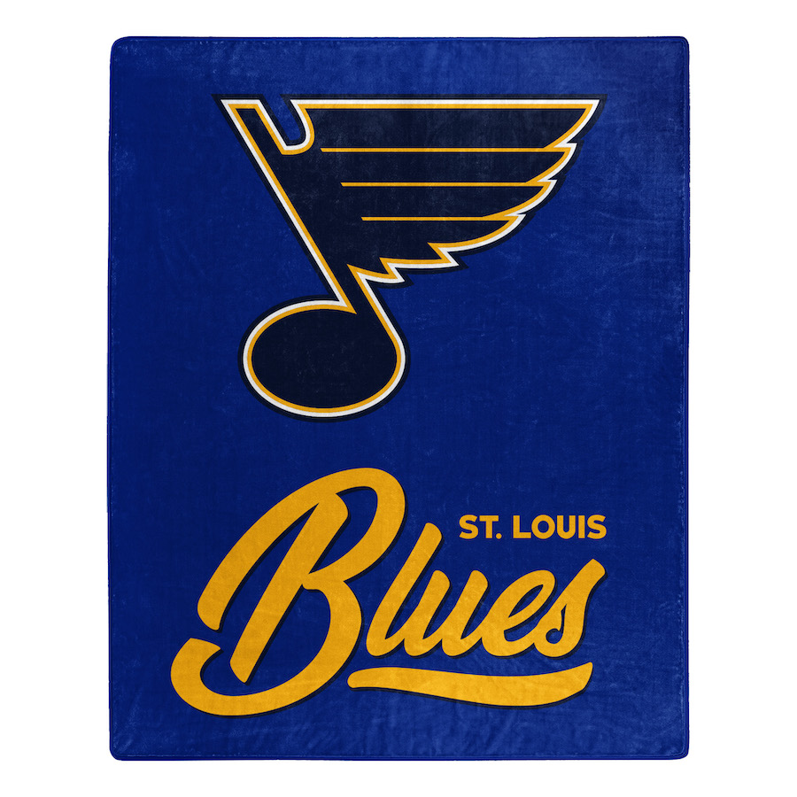 St. Louis Blues Plush Fleece Raschel Blanket 50 x 60