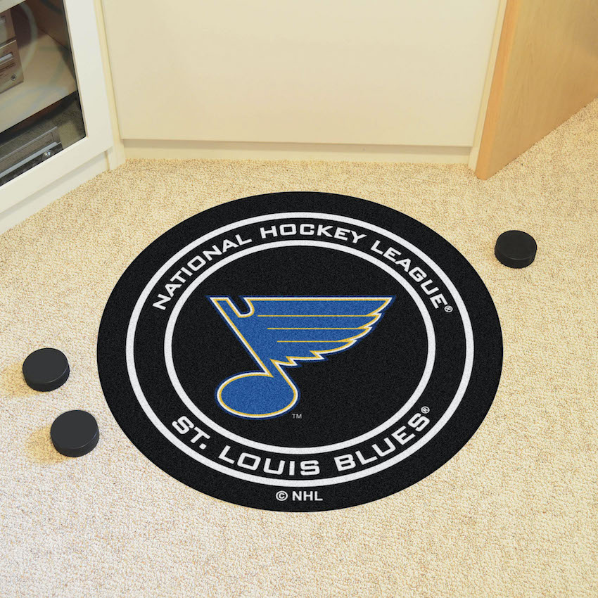 St. Louis Blues Round Hockey Puck Mat