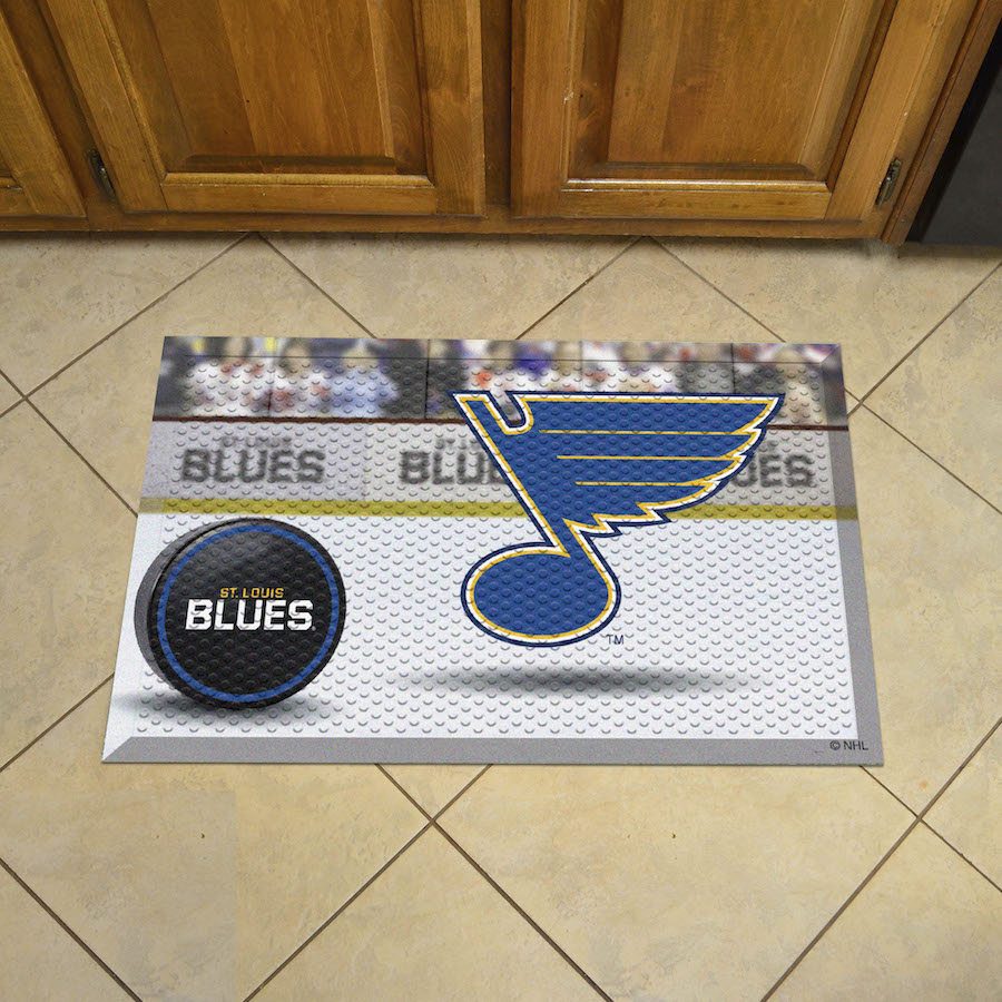 St. Louis Blues Puck Style SCRAPER Door Mat