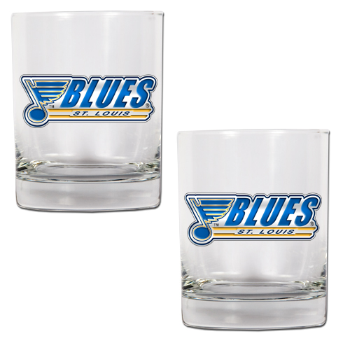 St. Louis Blues NHL Logo 2pc Rocks Glass Set