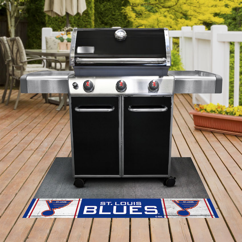 St. Louis Blues Vintage Grill Mat - Throwback Logo