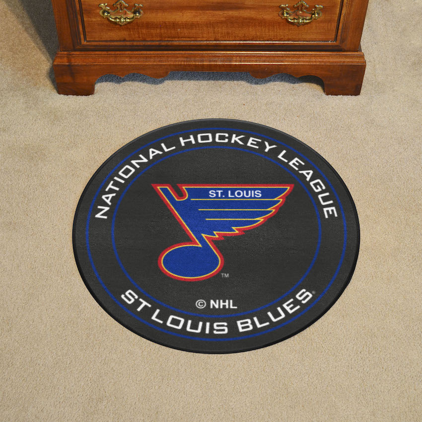 St. Louis Blues Vintage Puck Mat - Throwback Logo