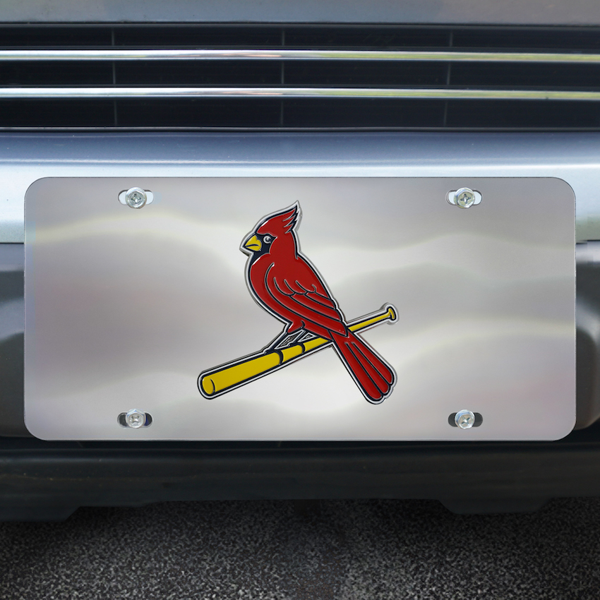 St. Louis Cardinals Stainless Steel Die-cast License Plate